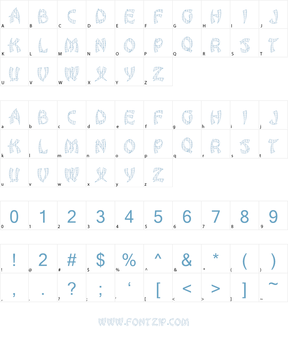 JLR Chinese Love Letters Font Character